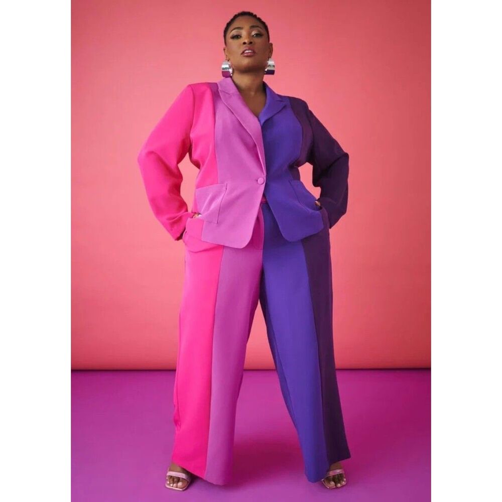 Ashley Stewart Color Block Blazer, NWT! Size 18 - Picture 5 of 5
